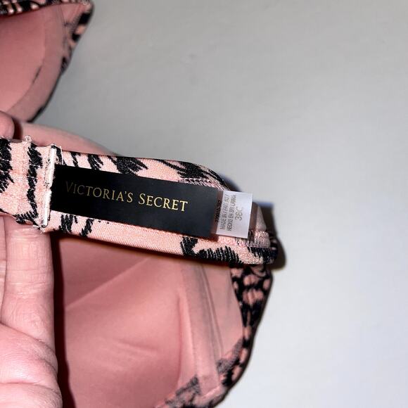 Victoria's Secret Bikini Top Womens 38C Pink Brown Sequin Bombshell Halter - Picture 5 of 7